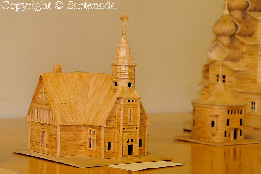 Church skln modellek Meccs / Iglesias minta Meccs / Eglises makettek d'allumettes